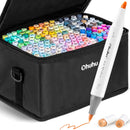 Ohuhu Brush & Chisel 168 Colors Dual Tip Alcohol Brush Markers Y30-80400-88