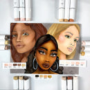 Ohuhu 36 Skin Tone Colors Dual Tips Alcohol Art Markers Y30-80400-81 & Y30-80402-10