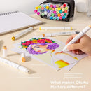 Ohuhu 48 Basic Colors Dual Tip Alcohol Brush Markers Y30-80404-24 & Y30-80400-40