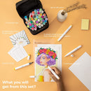 Ohuhu 48 Basic Colors Dual Tip Alcohol Brush Markers Y30-80404-24 & Y30-80400-40