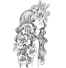 Prima Marketing Olivia Prima Princesses Cling Stamp 5" x 7"