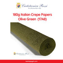 Cartotecnica Rossi Crepe Papers 180g (Green Shades) Full Roll Premium Italian Crepe Papers