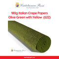 Cartotecnica Rossi Crepe Papers 180g (Green Shades) Full Roll Premium Italian Crepe Papers