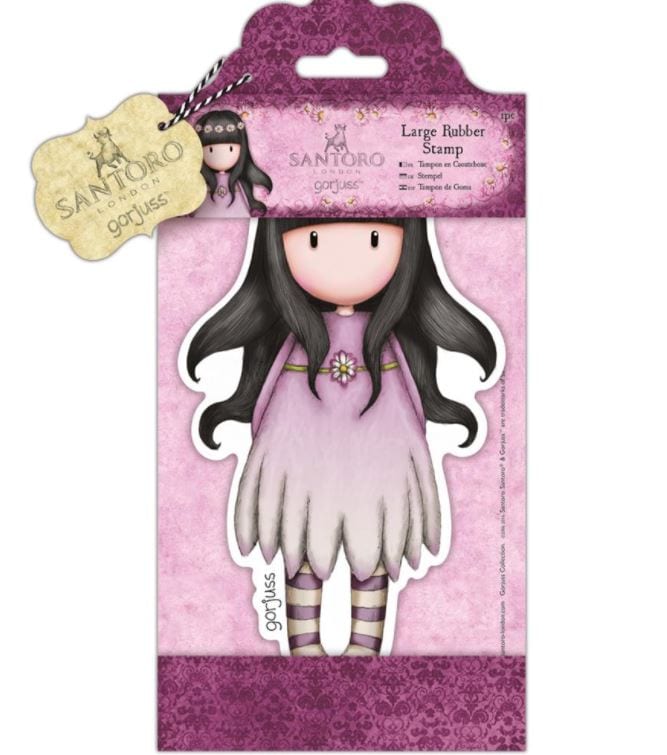 Gorjuss Large Oops-A-Daisy Santoro Large Rubber Stamps