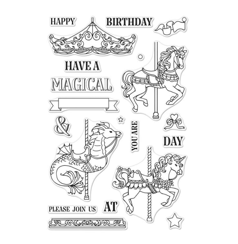 Hero Arts Ornate Carousel Stamp Set CM296
