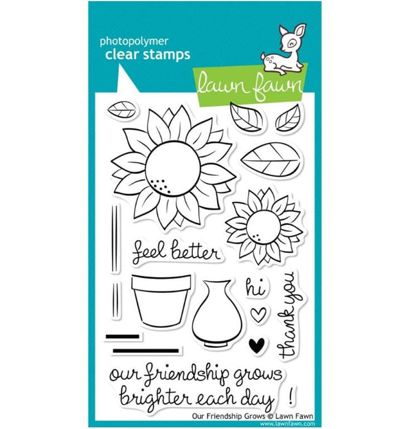 Lawn Fawn Our Friendship Grows Clear Stamps 4"x 6"