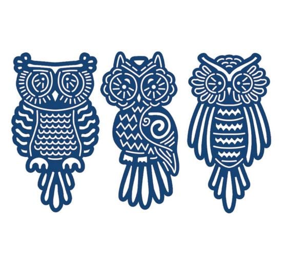 Owls Tattered Lace Metal Die