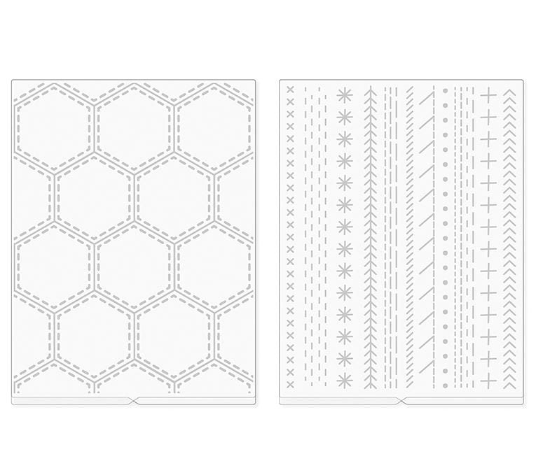 We R Memory Keepers Paige Evans 2pcs Embossing Folders