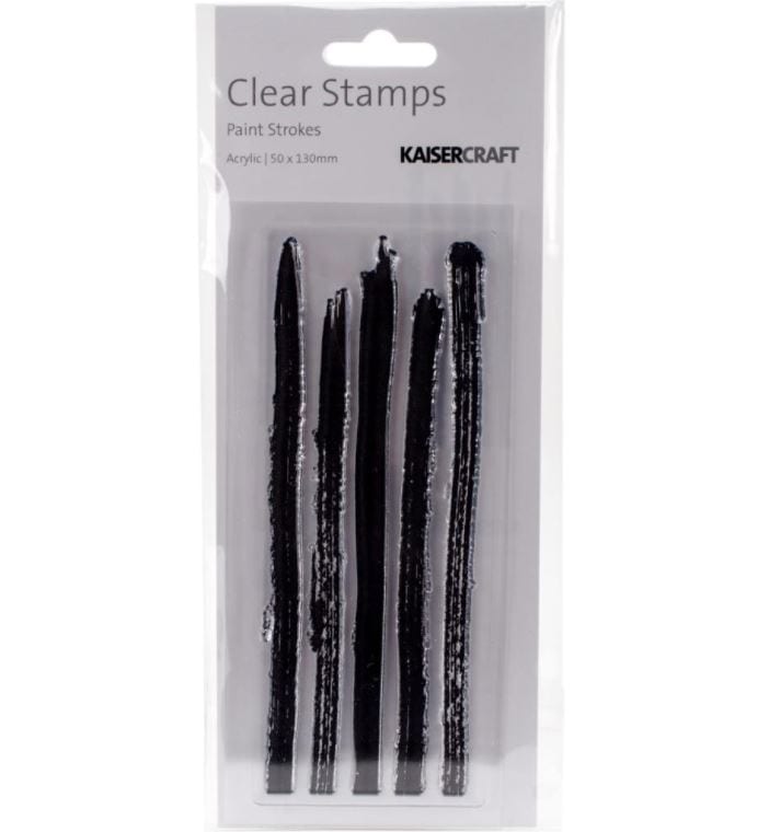 Kaisercraft Paint Strokes Texture Clear Stamps 2"X5"