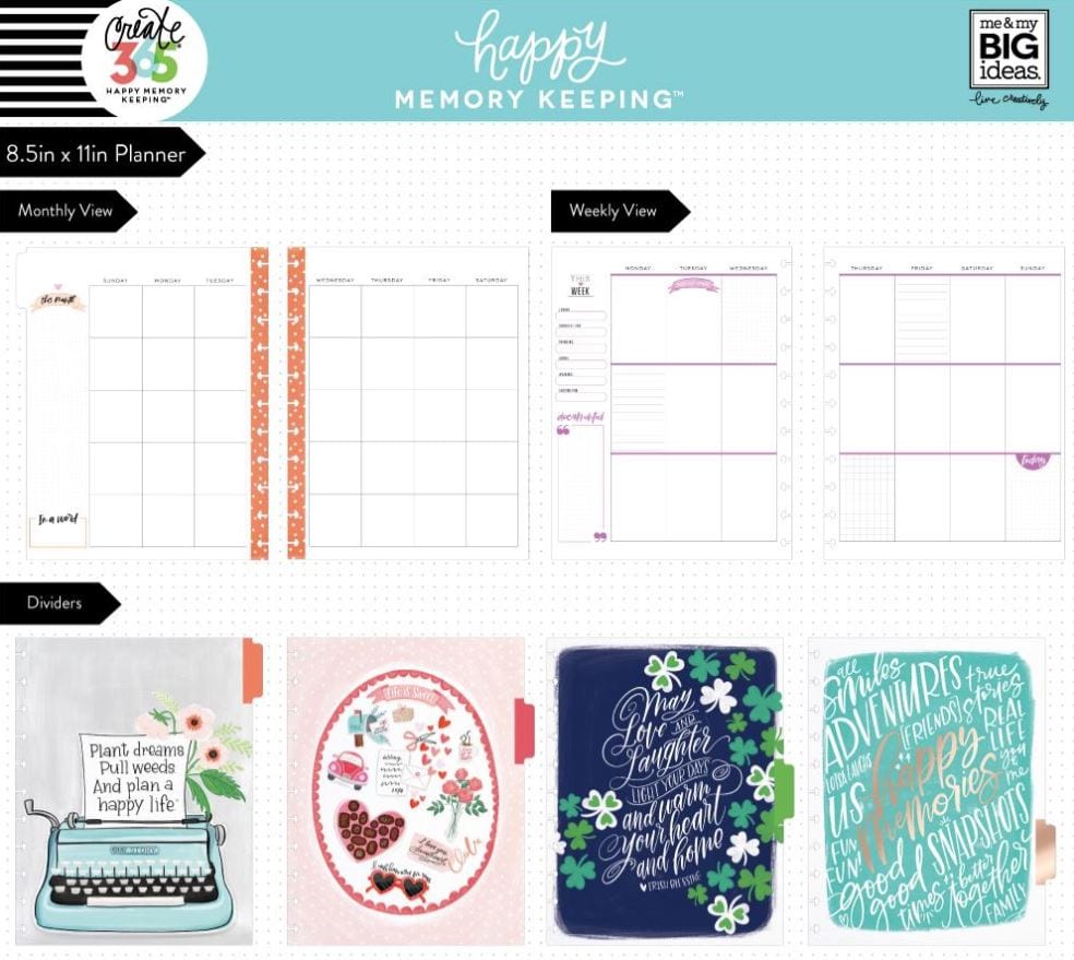 Me and My Big Ideas Painted Memories DELUXE Happy Memory Keeping & BIG Happy Planner