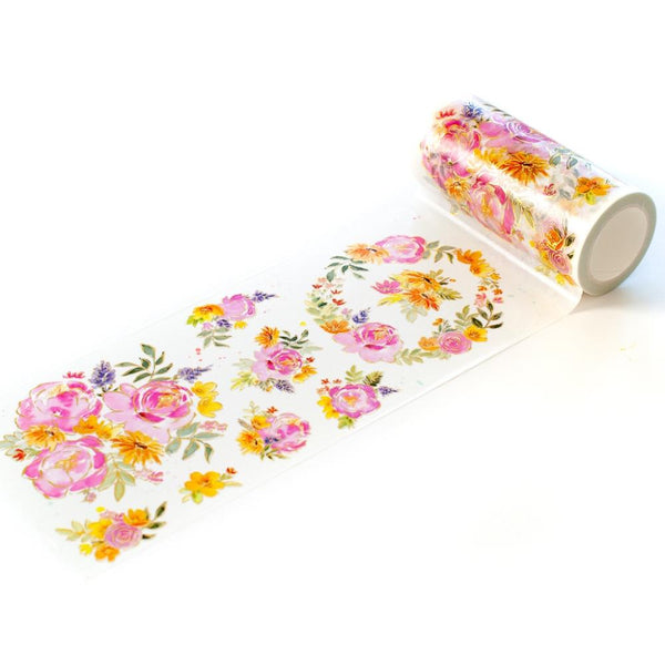 Pinkfresh Studio Painted Peony Mix with Foiled Accents Washi Tape