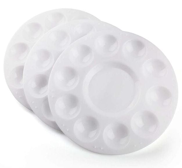 Round Plastic 10-Hole Palette / Mixing Plate - 1 Piece