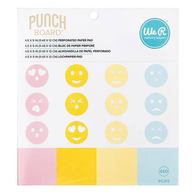 We R Memory Keepers Perforated Paper Pad for Emoji Punch 4.5" x 4.5"