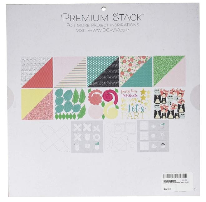 DCWV Paper Party Premium Printed Cardstock - 36 Sheets