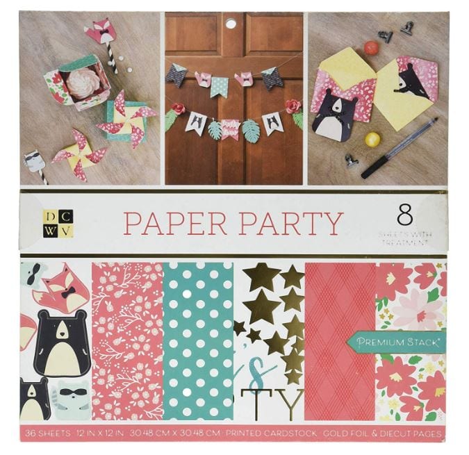 DCWV Paper Party Premium Printed Cardstock - 36 Sheets