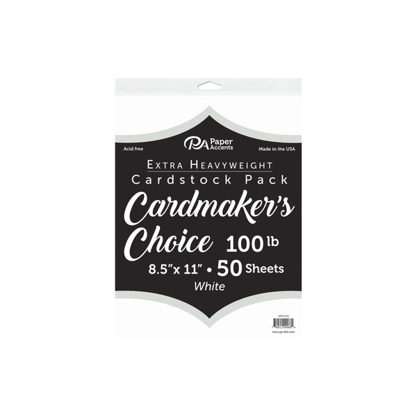 Paper Accents White Cardmaker's Choice Cardstock Pack 8.5" x 11" 100lb 50 sheets