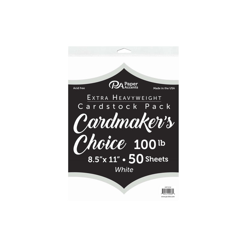 Paper Accents White Cardmaker's Choice Cardstock Pack 8.5" x 11" 100lb 50 sheets