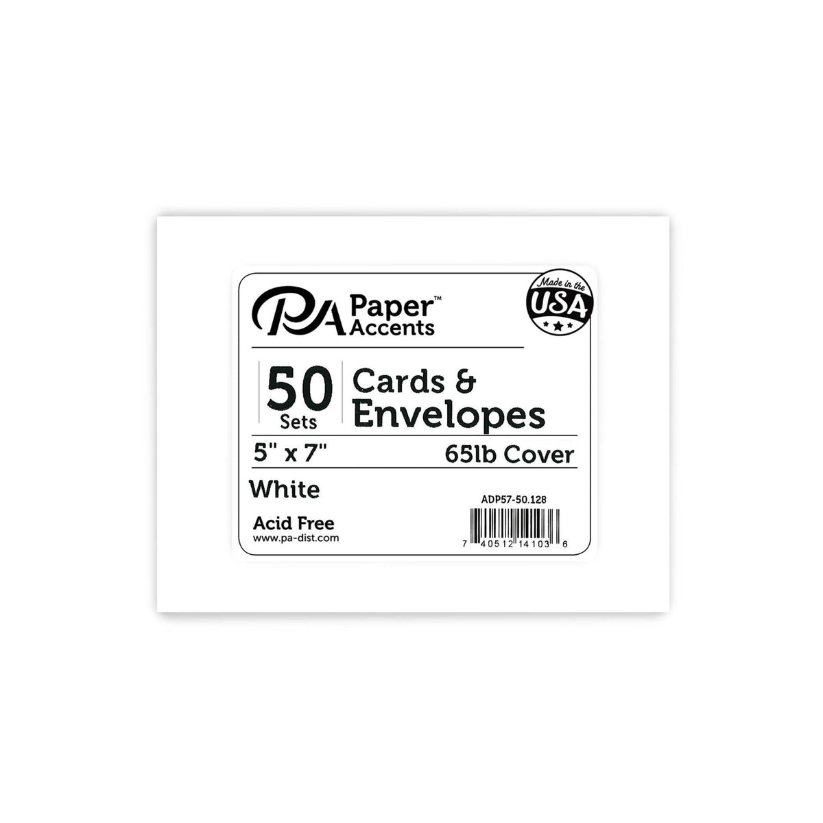 Paper Accents White Cards & Envelope 5
