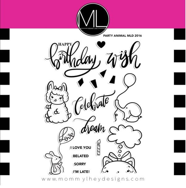 Mommy Lhey Party Animals Stamp Set Designs