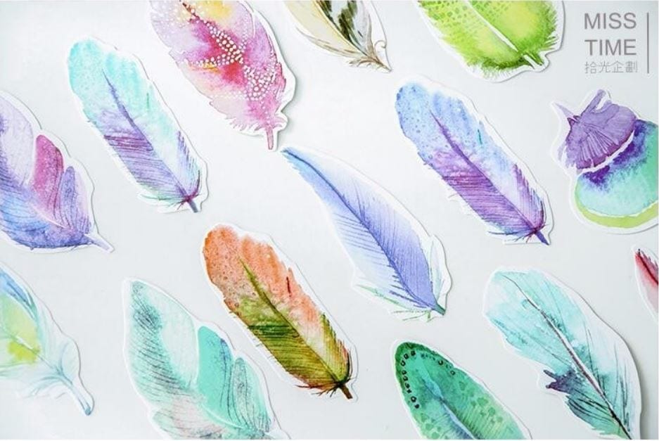 Miss Time Pastel Feathers Postcards (30pcs)