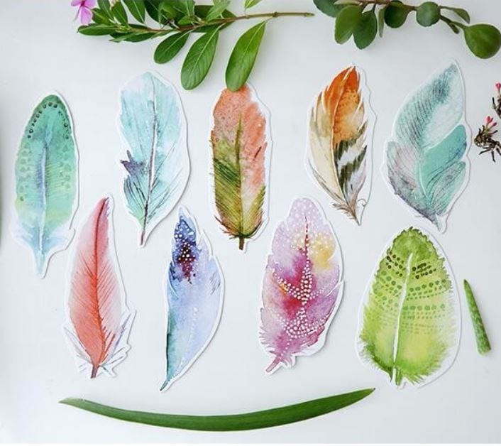 Miss Time Pastel Feathers Postcards (30pcs)