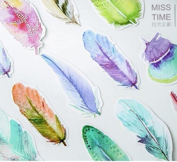 Miss Time Pastel Feathers Postcards (30pcs)