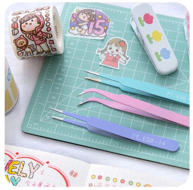 Pastel Color Tweezers for Crafting