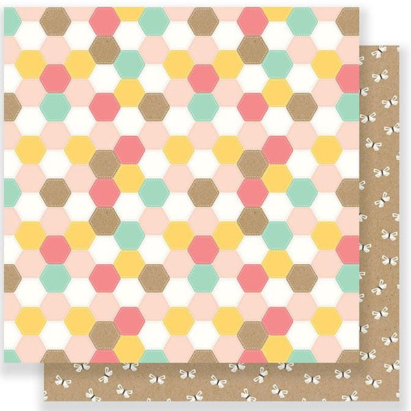 Pebbles Patchwork Spring Fling Double-Sided Cardstock 12"X12"
