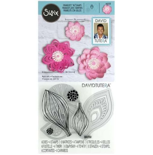 Sizzix Peacock Flower by David Tutera Framelits Die and Stamps