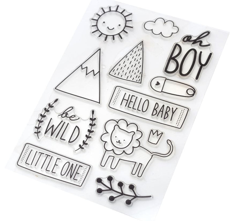 Pebbles Peek-A-Boo You Boy Clear Stamps