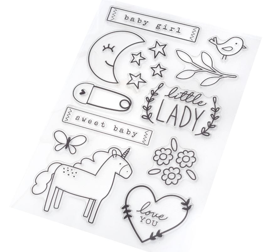 Pebbles Peek-A-Boo You Girl Clear Stamps