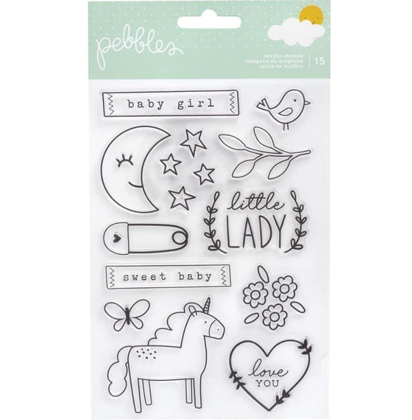Pebbles Peek-A-Boo You Girl Clear Stamps