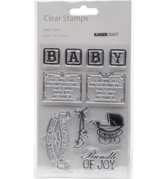 Kaisercraft Peek-A-Boo Clear Stamps 6"X4"