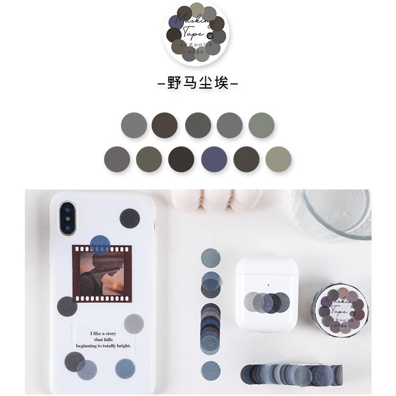 Infeel.Me Masking Tape Washi Tape Dots / Round Tapes 100pcs