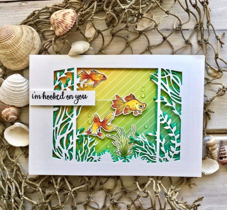 Hero Arts Pet Goldfish Stamp Set CM344