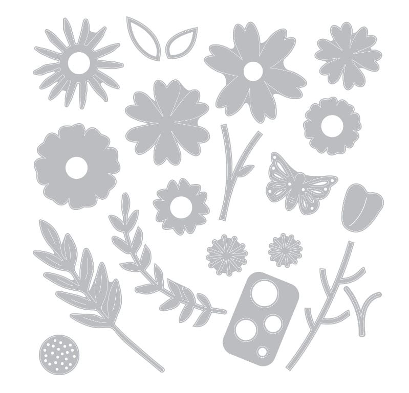 Sizzix Petite Petals Thinlits Die Set by Emily Tootle 20Pk