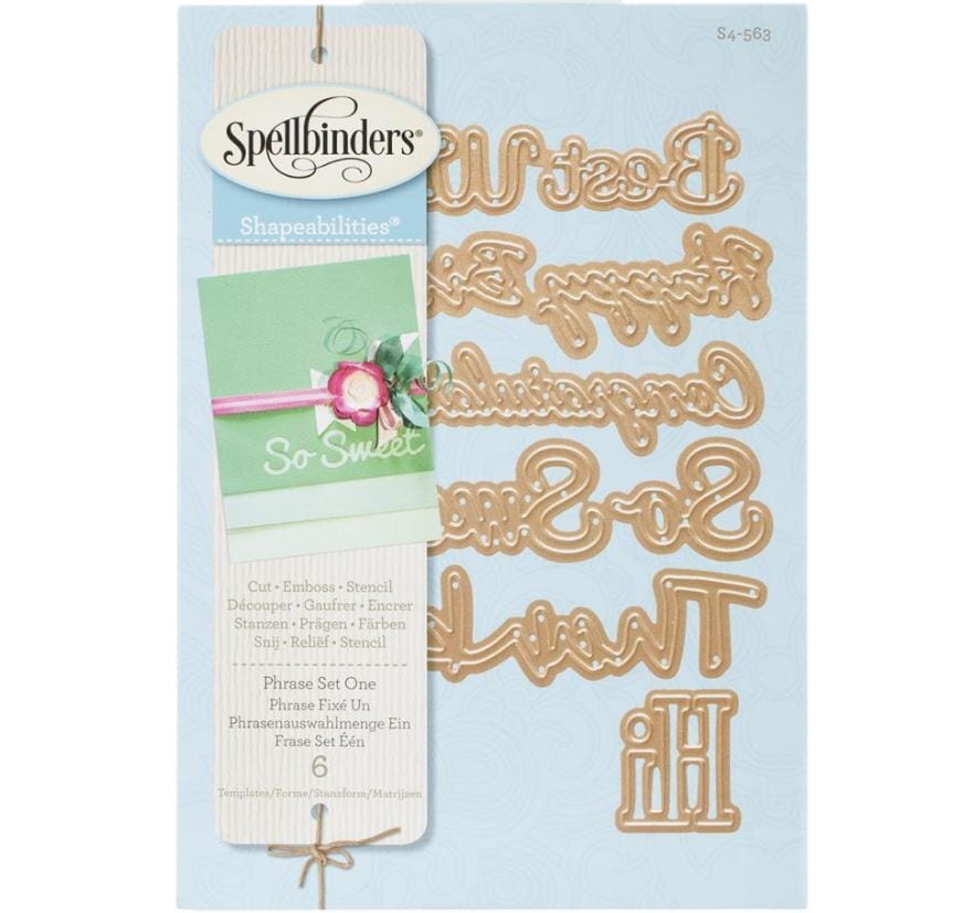 Spellbinders Phrase Set One Shapeabilities Dies