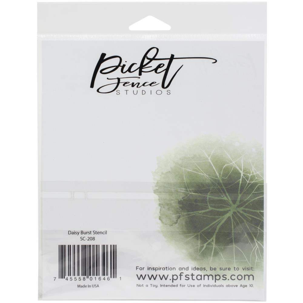 Picket Fence Studios Slimline Daisy Burst Stencil 6