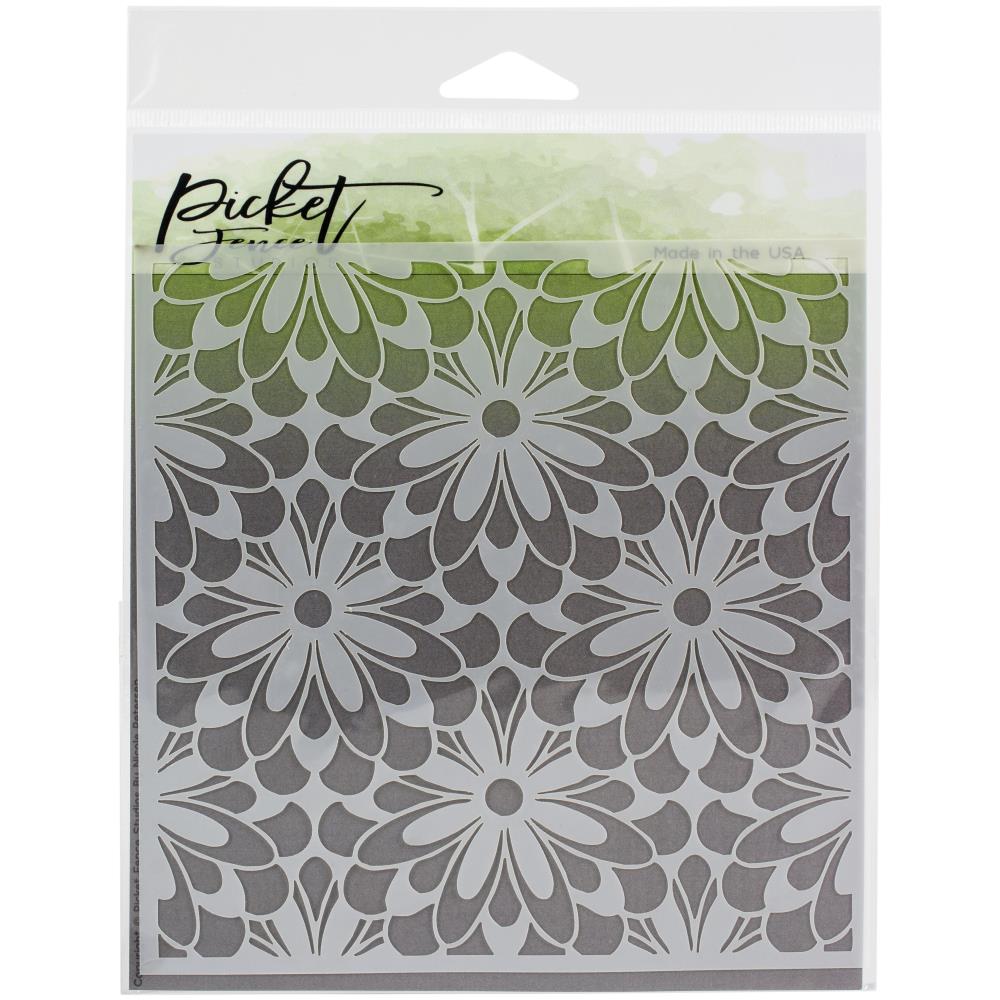 Picket Fence Studios Slimline Daisy Burst Stencil 6