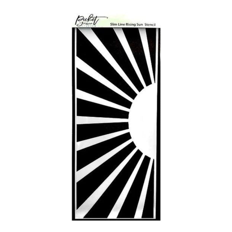 Picket Fence Studios Slimline Rising Sun Stencil 4"X10"