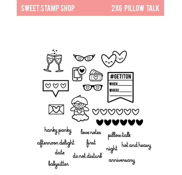 Sweet Stamp Shop Pillow Talk Stamp Set 2"x 6"