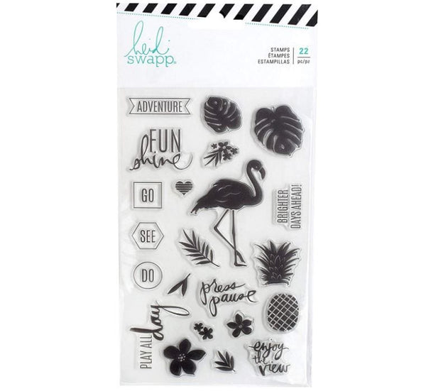 Heidi Swapp Pineapple Crush Clear Stamps Words and Icons