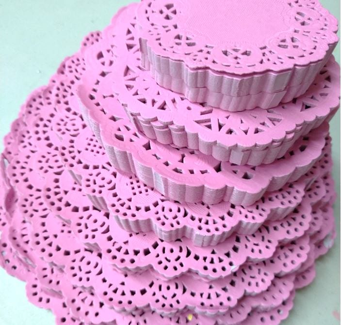 Small Pink Paper Doilies - Classic (Available Sizes: 3.5" - 6.5")
