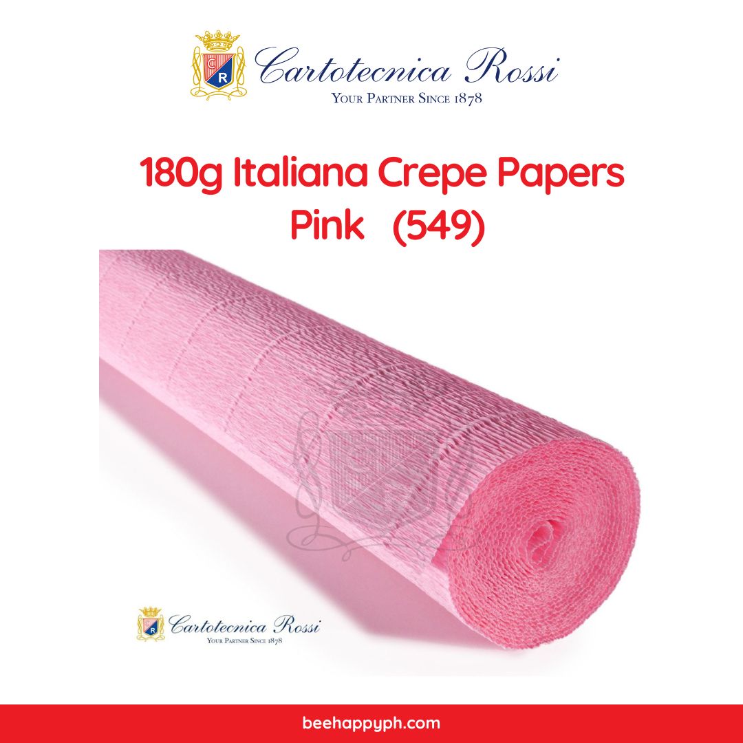 Cartotecnica Rossi Crepe Papers 180g (Purple & Pink Shades) Full Roll Premium Italian Crepe Papers