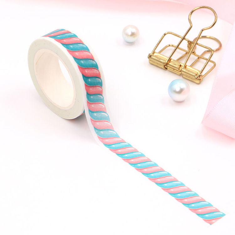 Pink Blue Candy Washi Tape 15mm x 10m