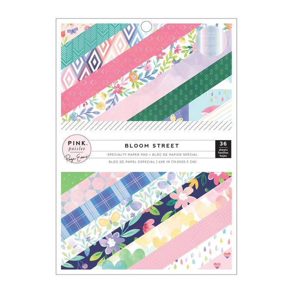 Pink Paislee Bloom Street Paper Pad 6" x 8" 36 Sheets