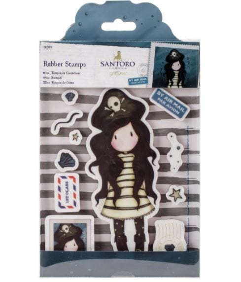 Gorjuss Piracy Santoro Large Rubber Stamps