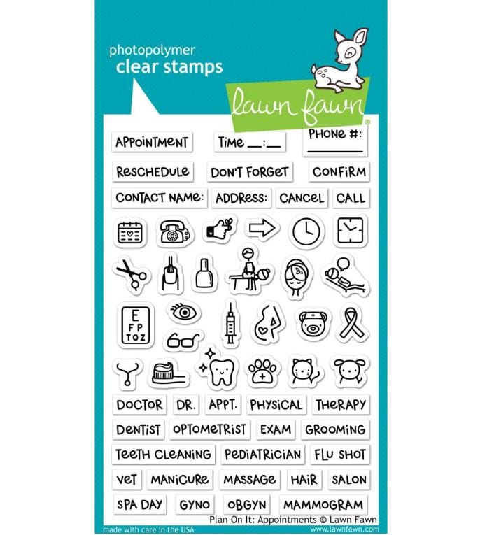 Lawn Fawn Plan On It: Appointments Clear Stamps 4