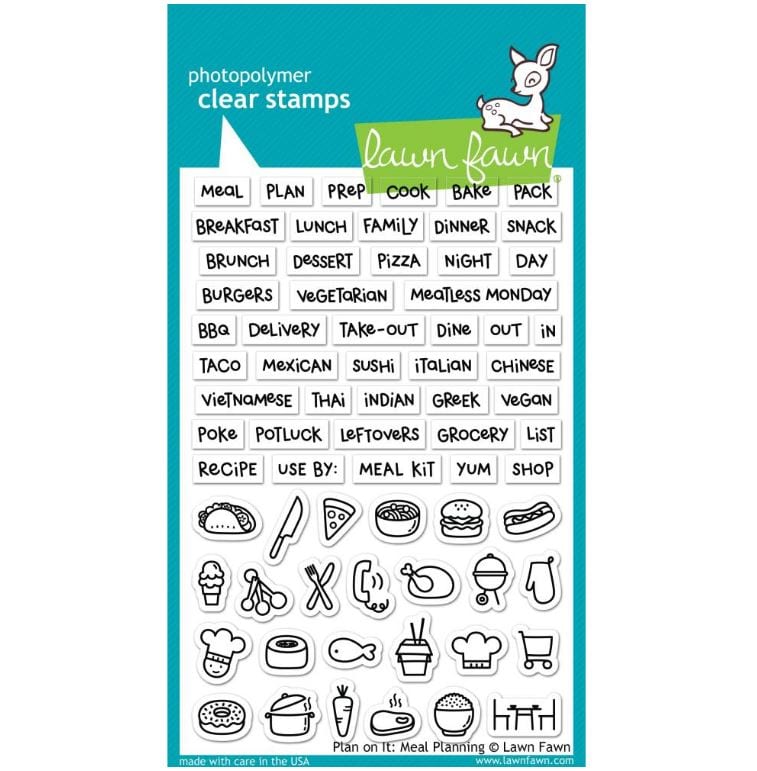 Lawn Fawn Plan On It: Meal Plannin Clear Stamps 4
