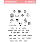 Sweet Stamp Shop Plan Travel Stamp Set 2"x 6"